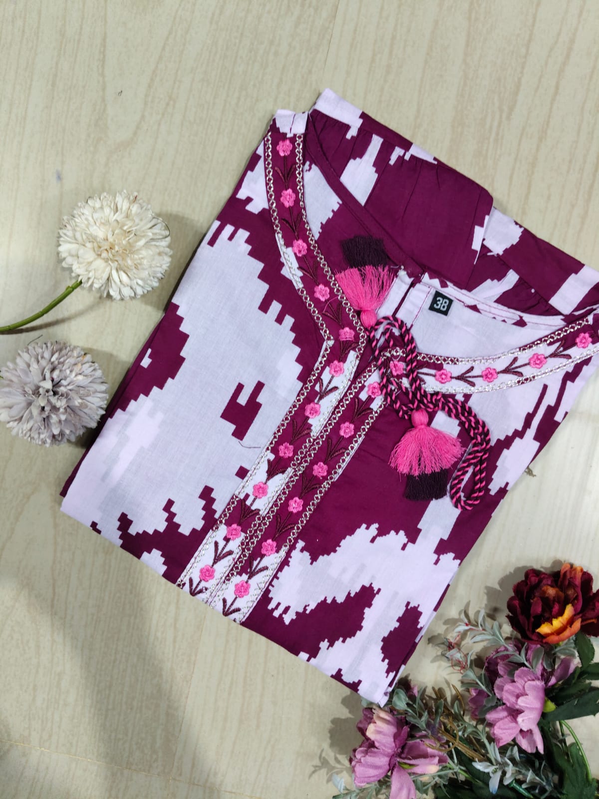 Cotton A Line Kurti - CAF25