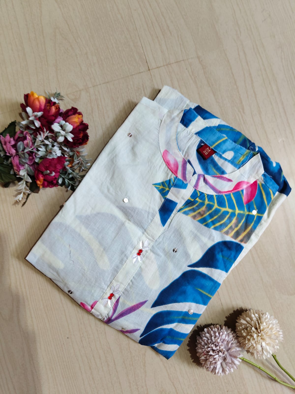 Cotton Long Sleveless Frocks CLF06