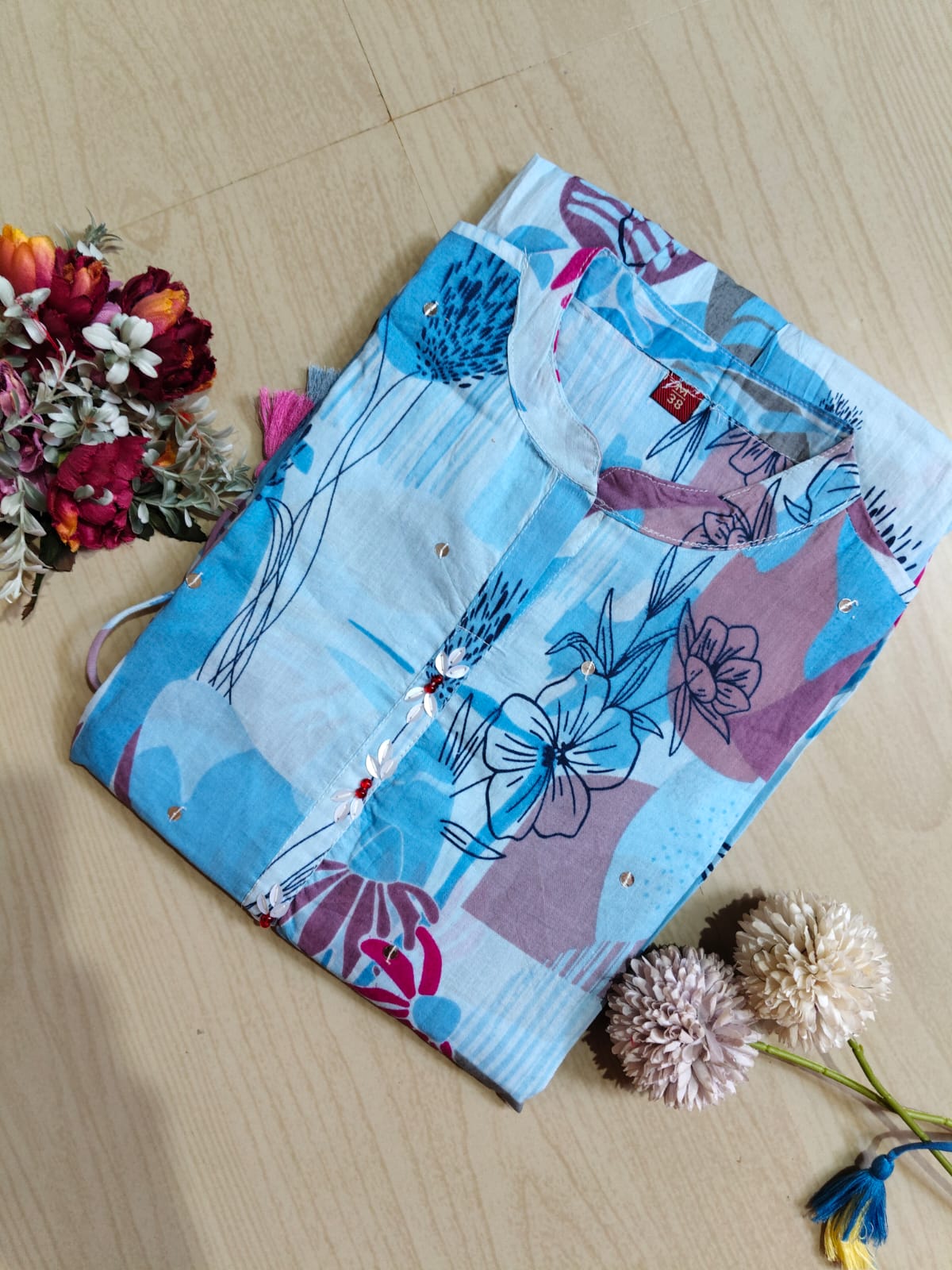 Cotton Long Sleveless Frocks CLF08