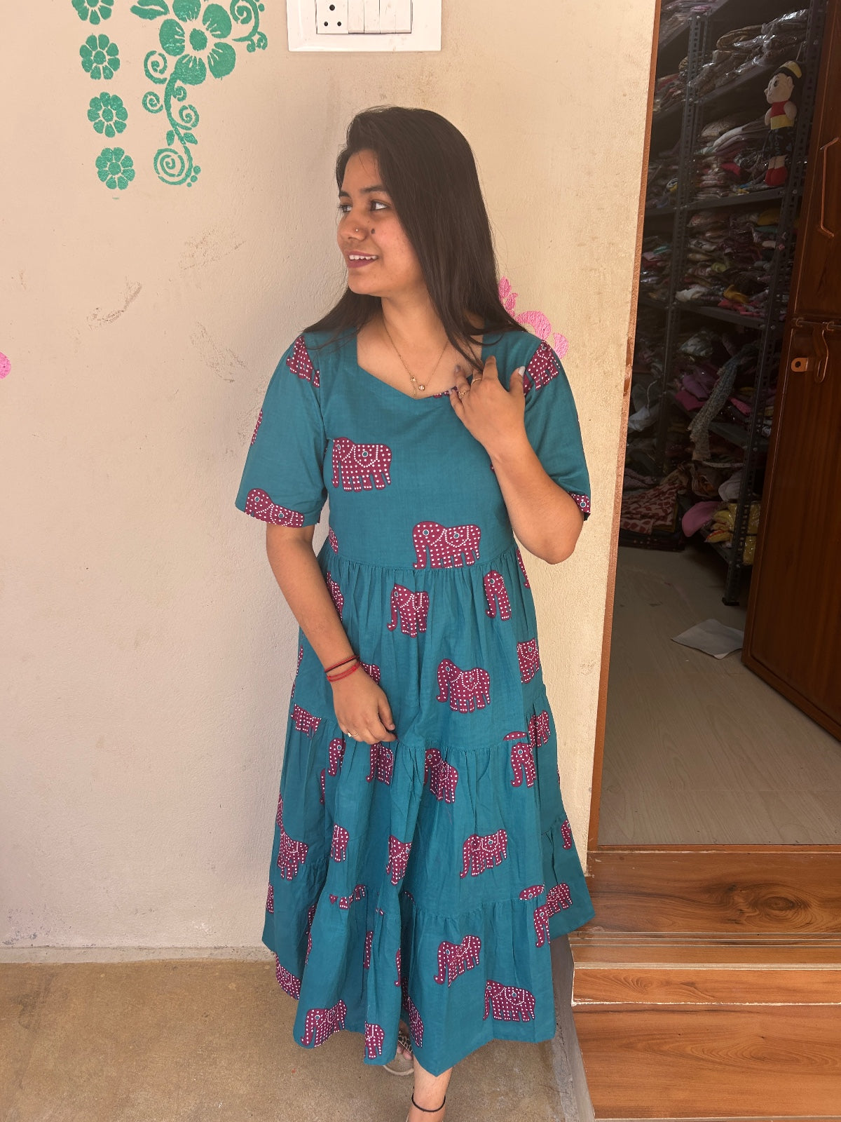 Cotton Floral Frock - CFF28