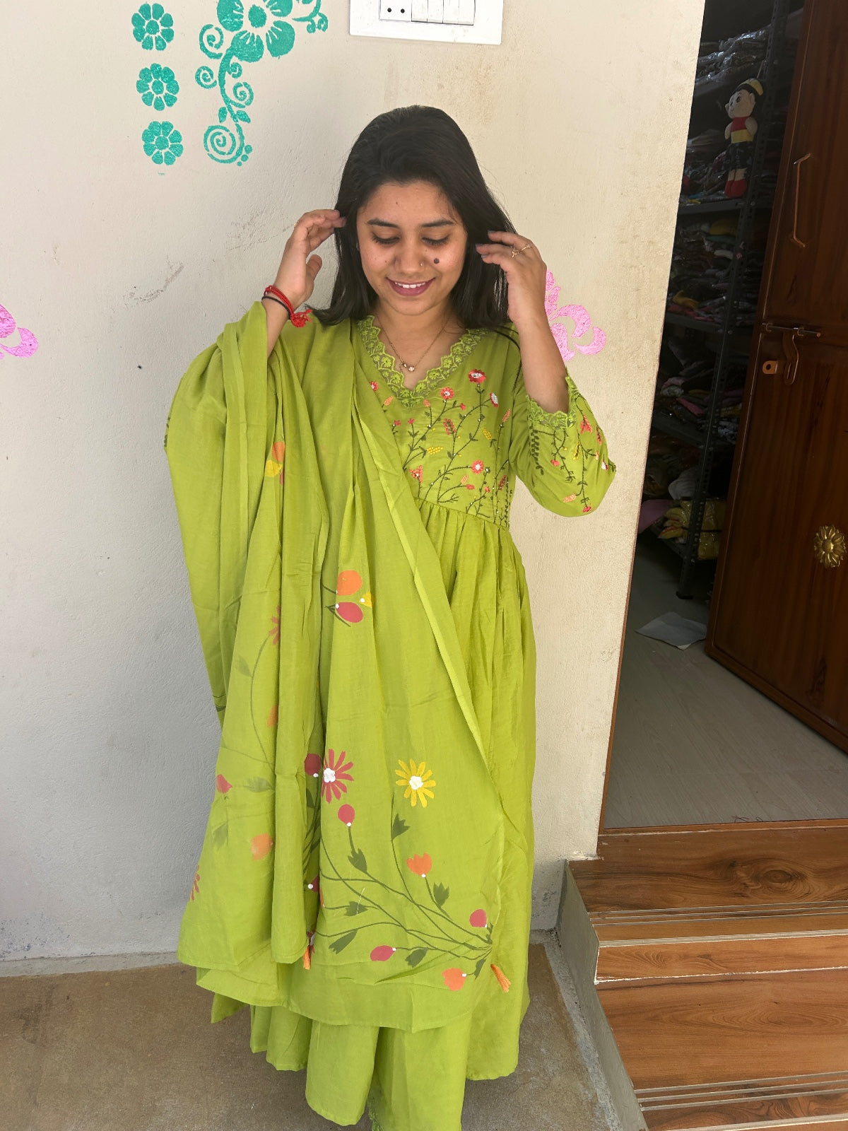Cotton Floral Anarkali - CA25