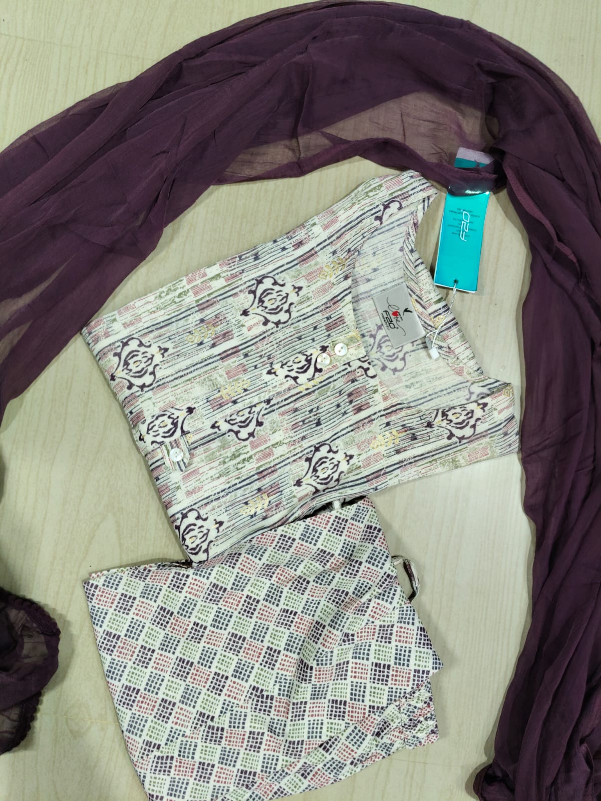 Kurti with Pant and Linen Dupatta sets - KPL09
