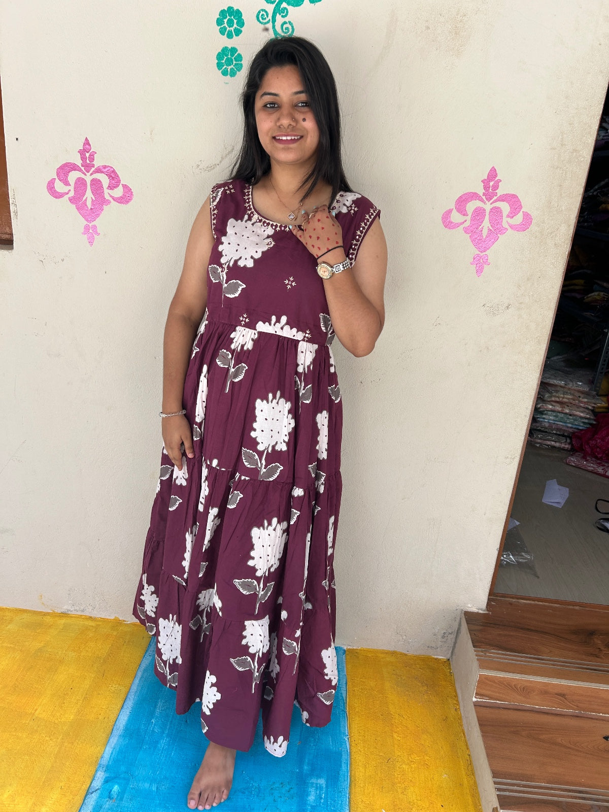 Cotton Long Sleveless Frocks CLF18