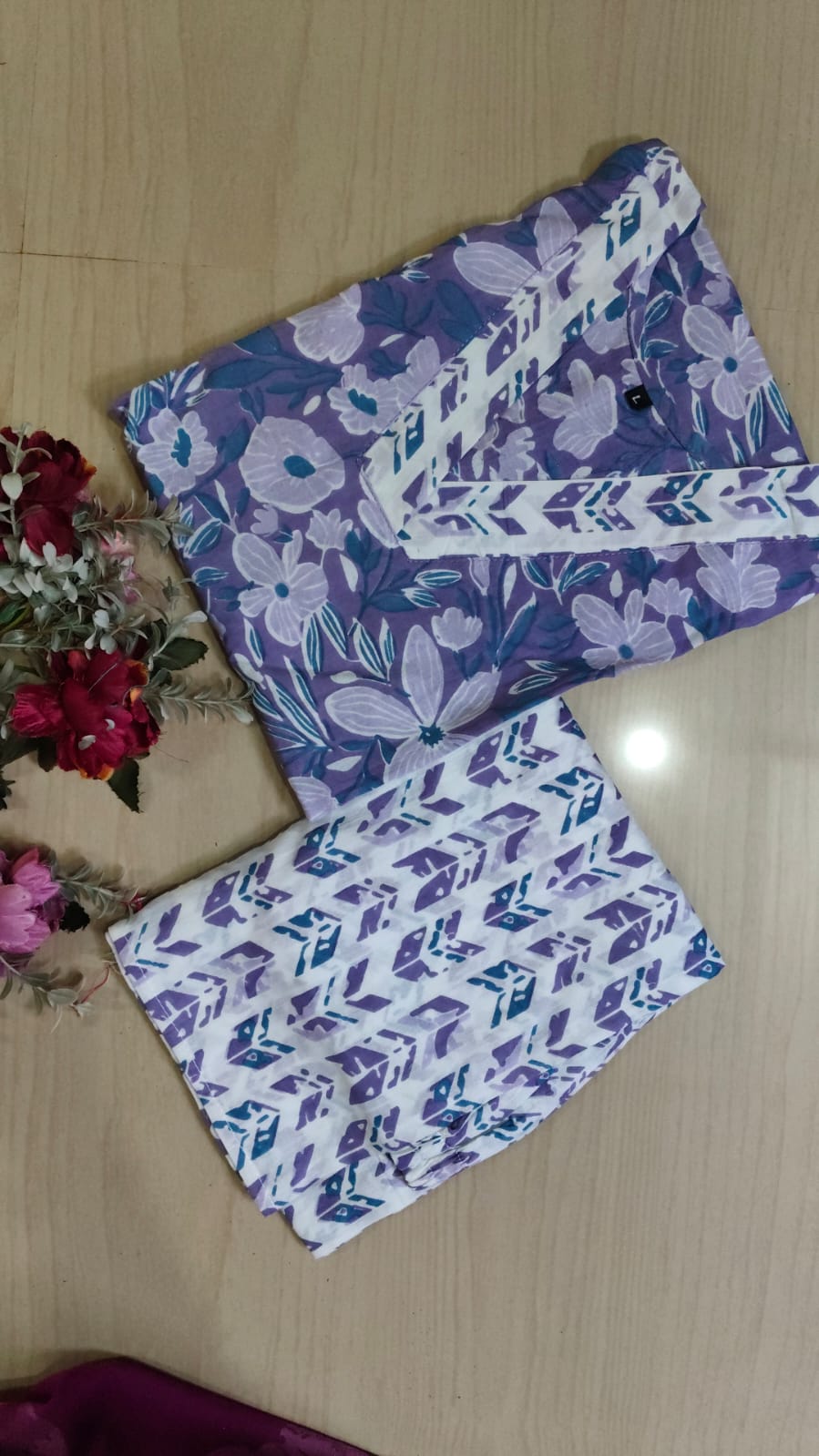 V neck Kurthi with Pant ALN28