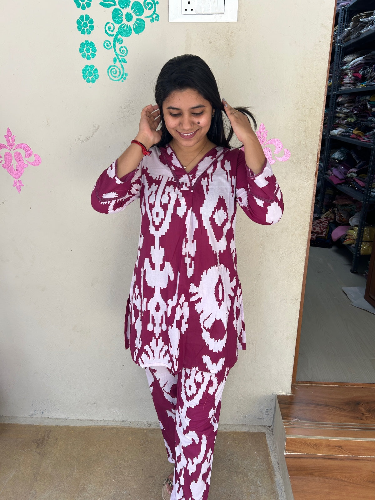 Cotton Co-ord Sets ( night suits ) NSC119