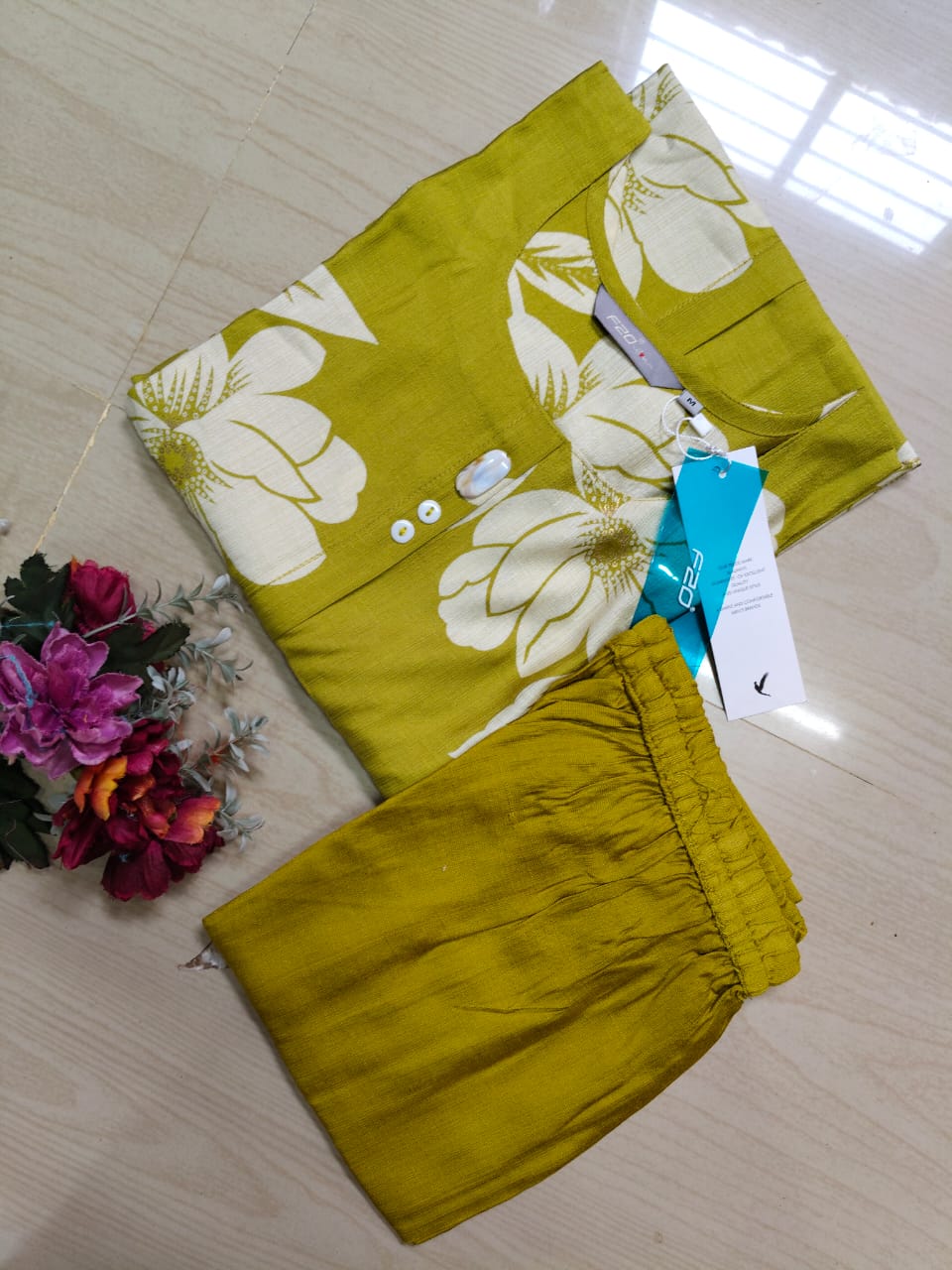 A Line Vertican Silk Kurti AVS33