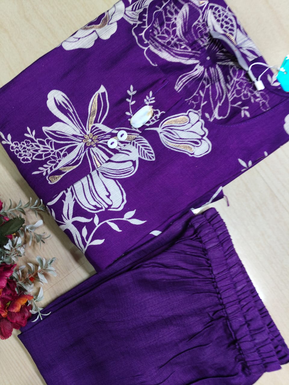 A Line Vertican Silk Kurti AVS31