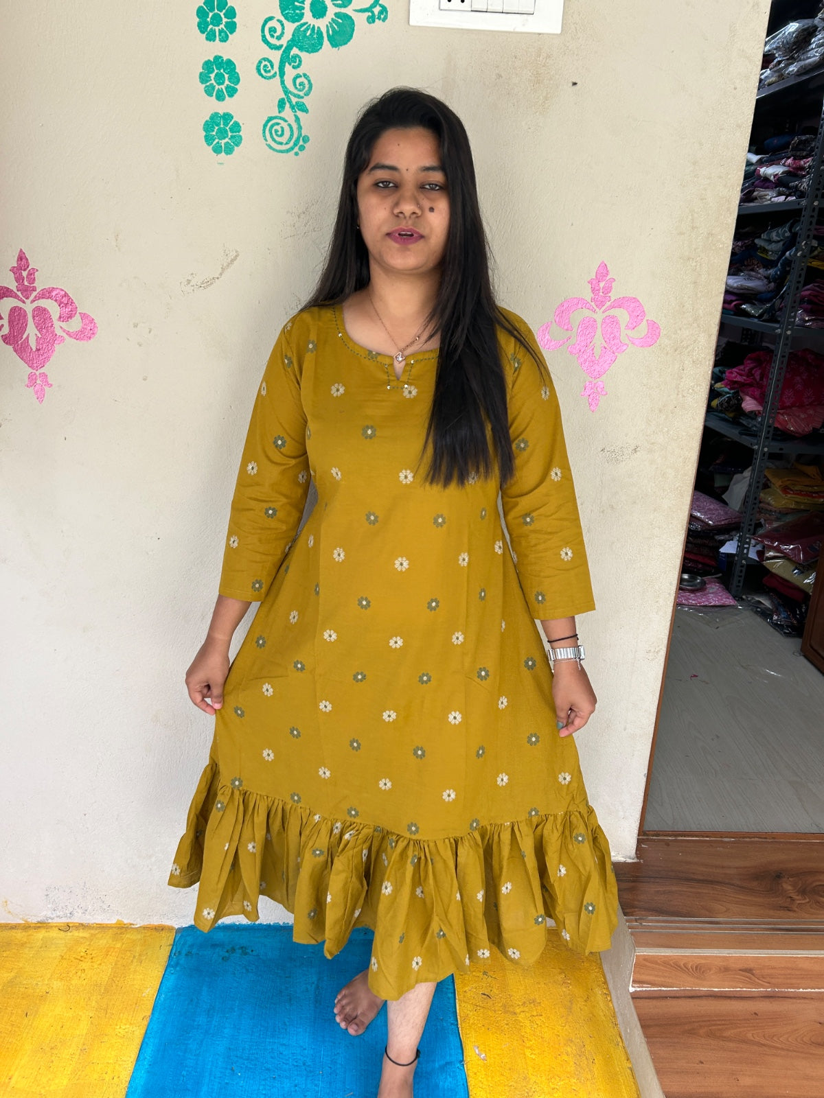 Cotton A Line Kurti - CAF28