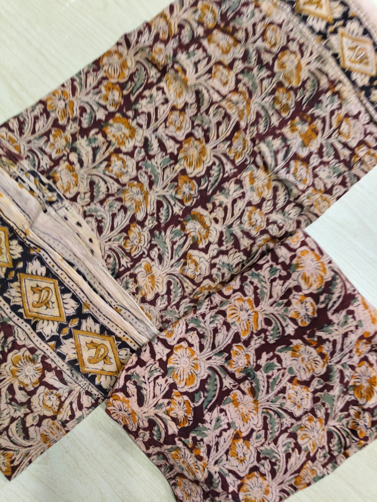 Kalamkari Phant and Dupatta KPD11