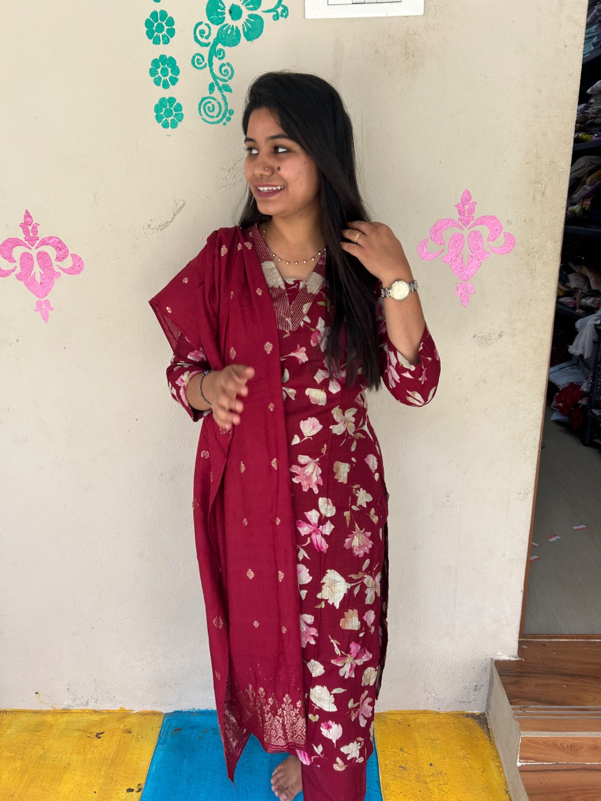 Kurti with Pant and Linen Dupatta sets - KPL01