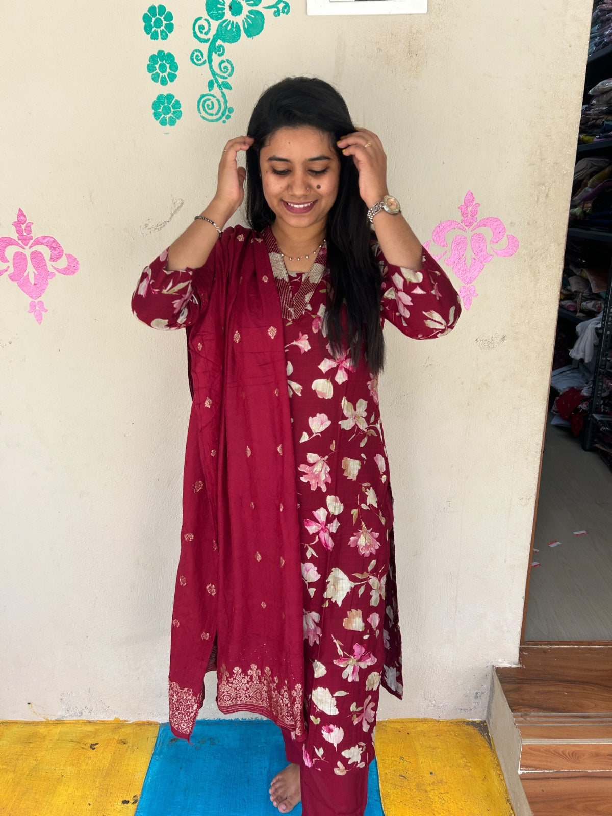 Kurti with Pant and Linen Dupatta sets - KPL01