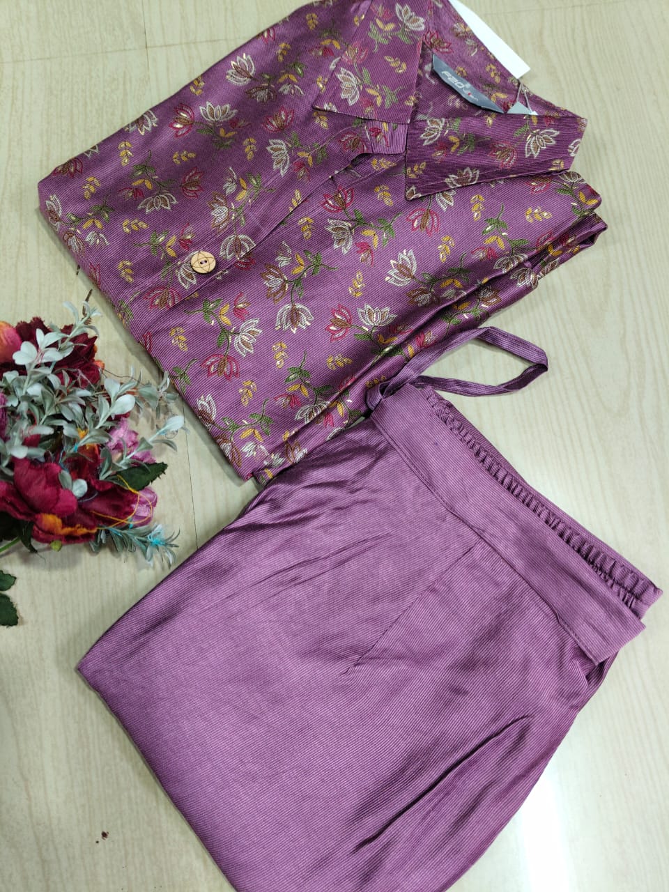 A Line Vertican Silk Kurti AVS38