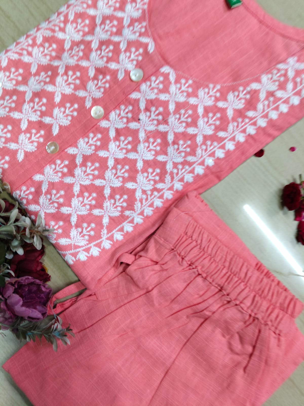 V neck Kurthi with Pant ALN42