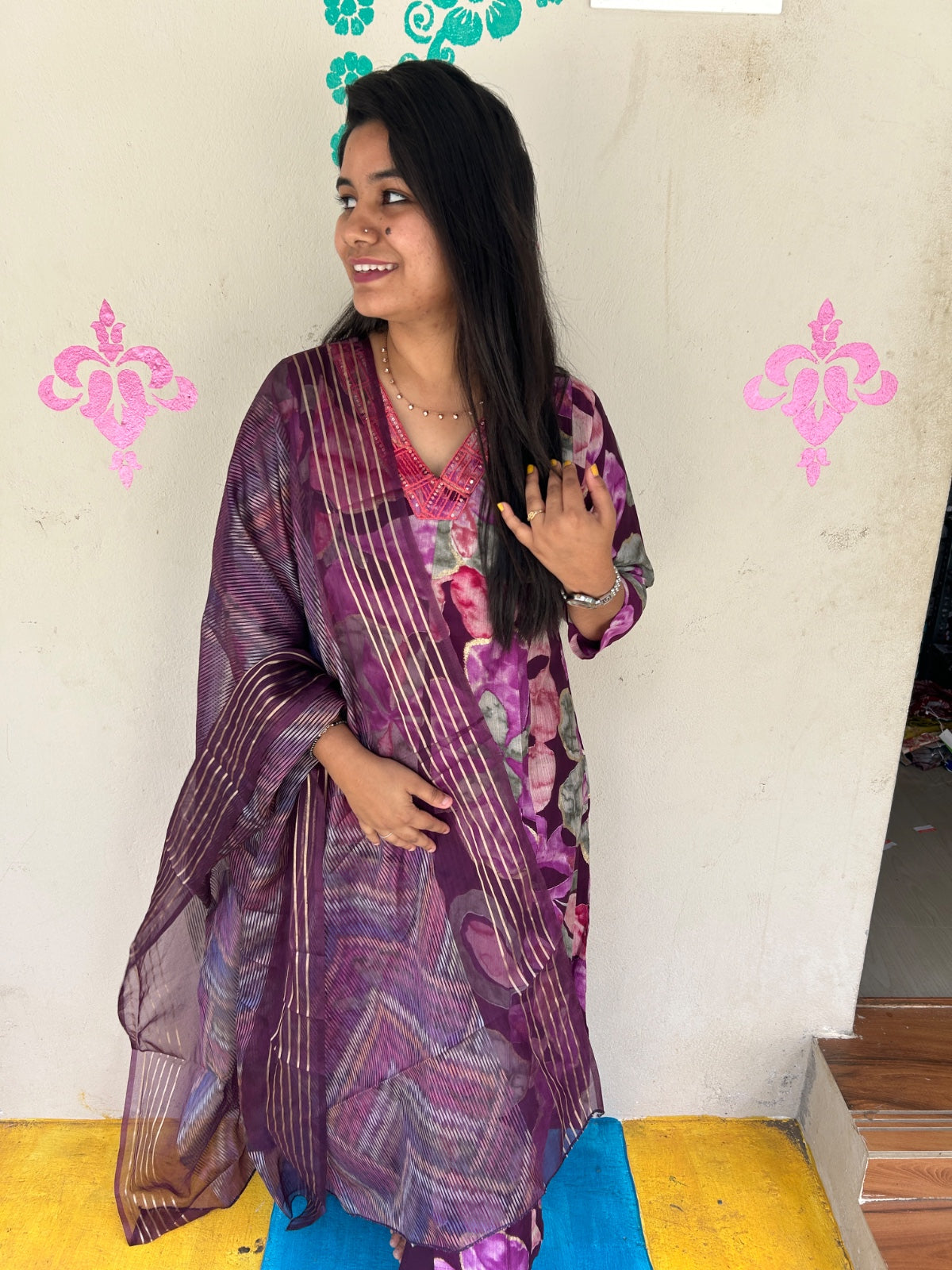 Perimum Vetican A LIne Anarkali Silk Kurti - VSK61