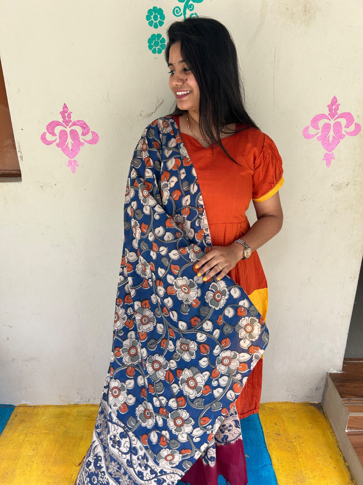 Kalamkari Pure Cotton Duppatas KCD02