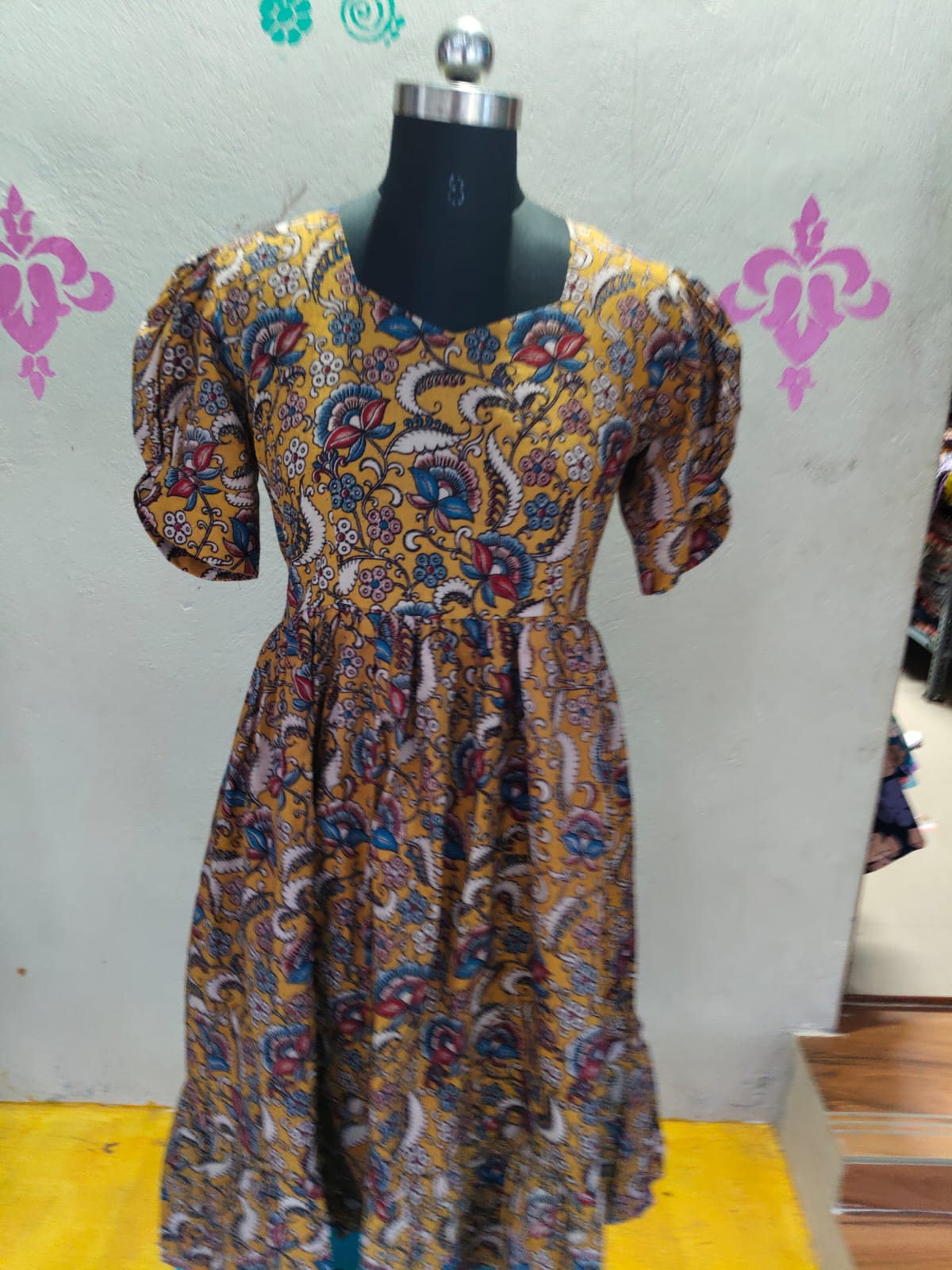 Kalamkari Anarkali Frock KAF27