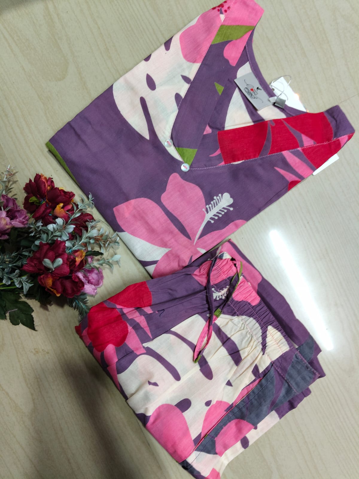 Cotton Co-ord Sets ( night suits ) NSC193