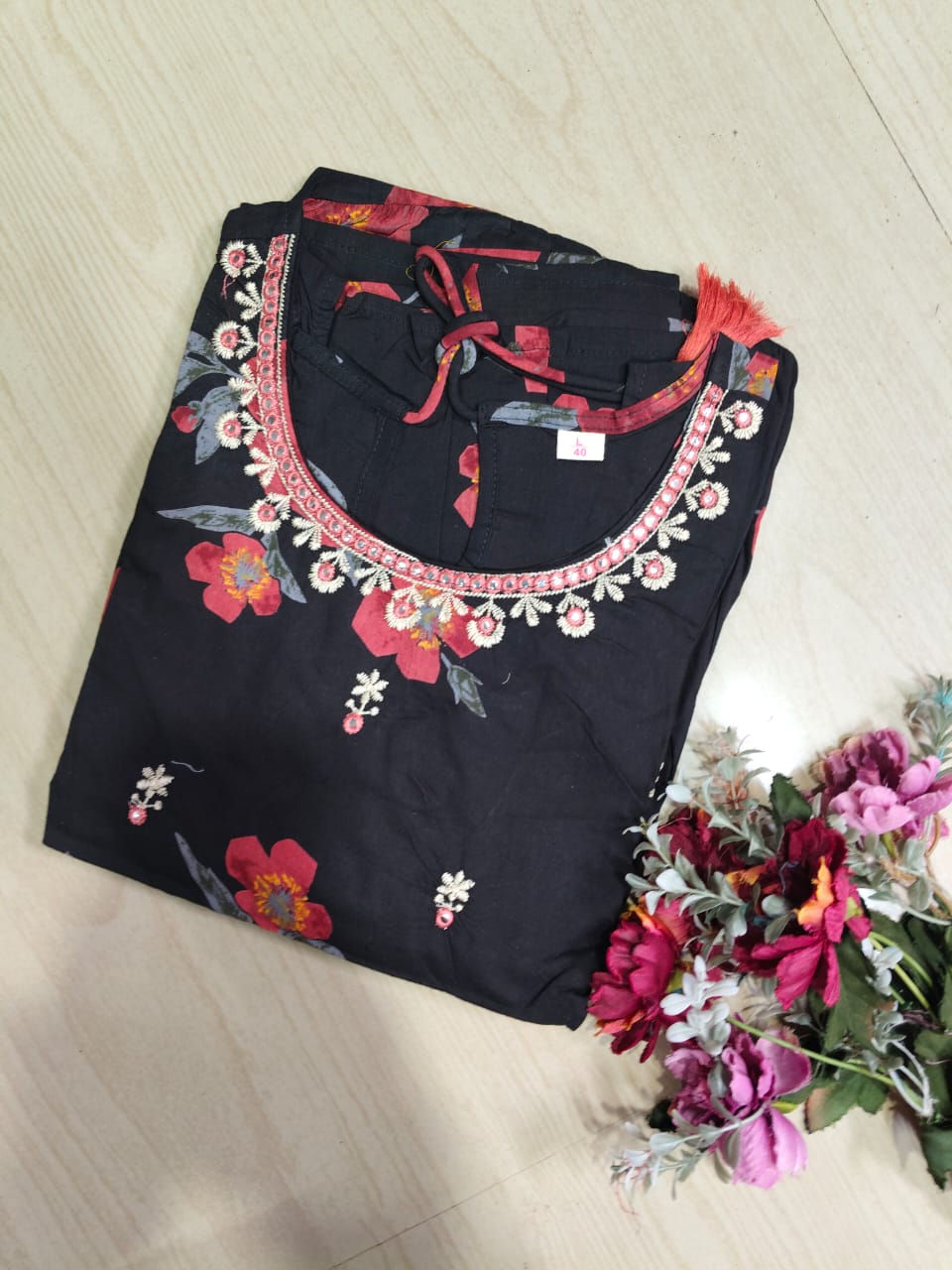 Cotton Long Sleveless Frocks CLF53