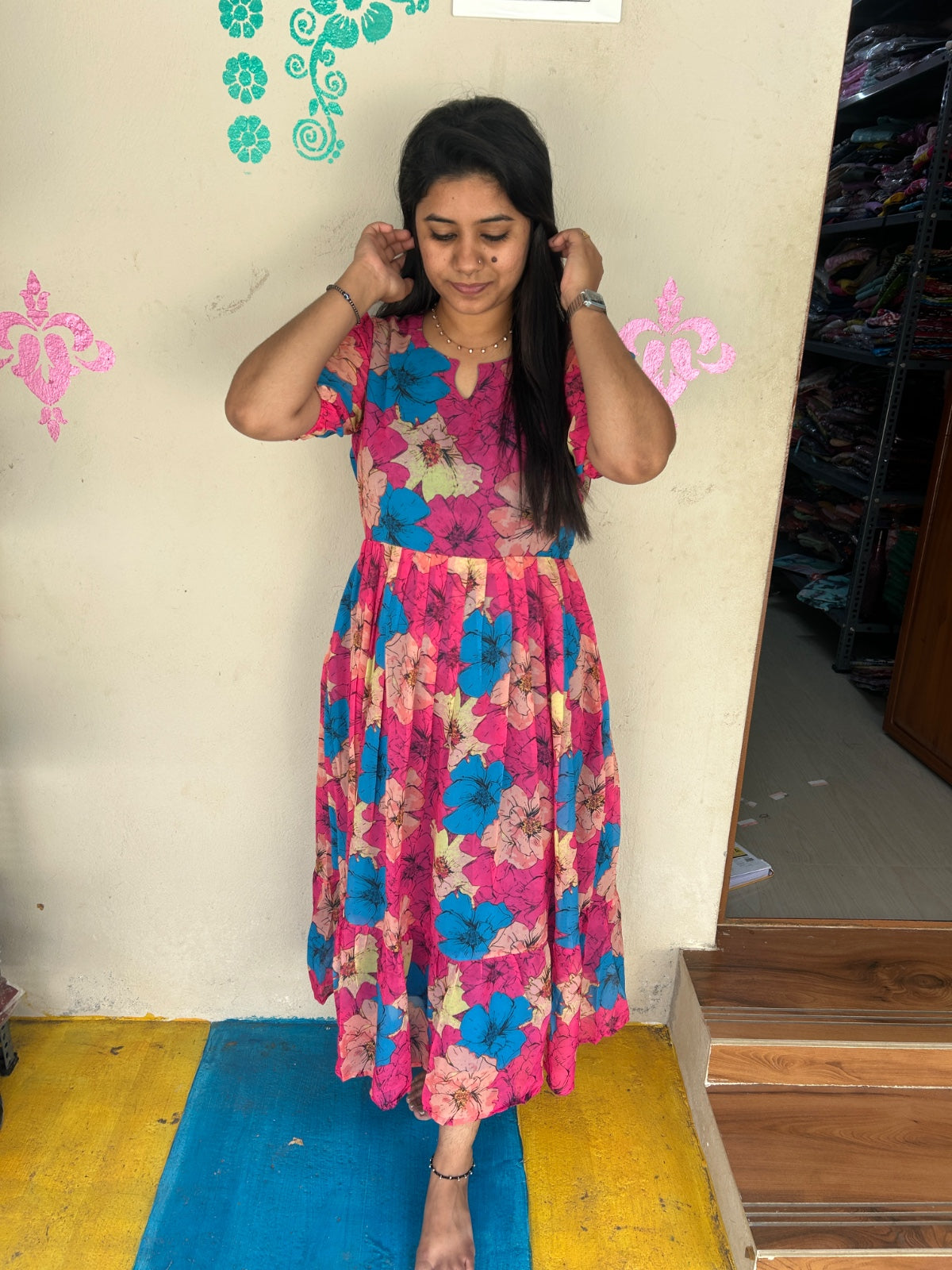 Georgette Floral Frock GFF20