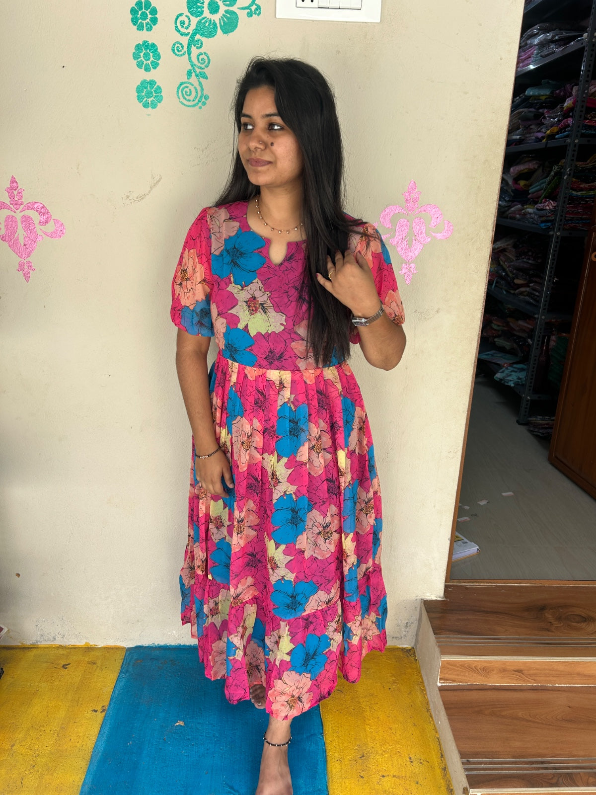 Georgette Floral Frock GFF20