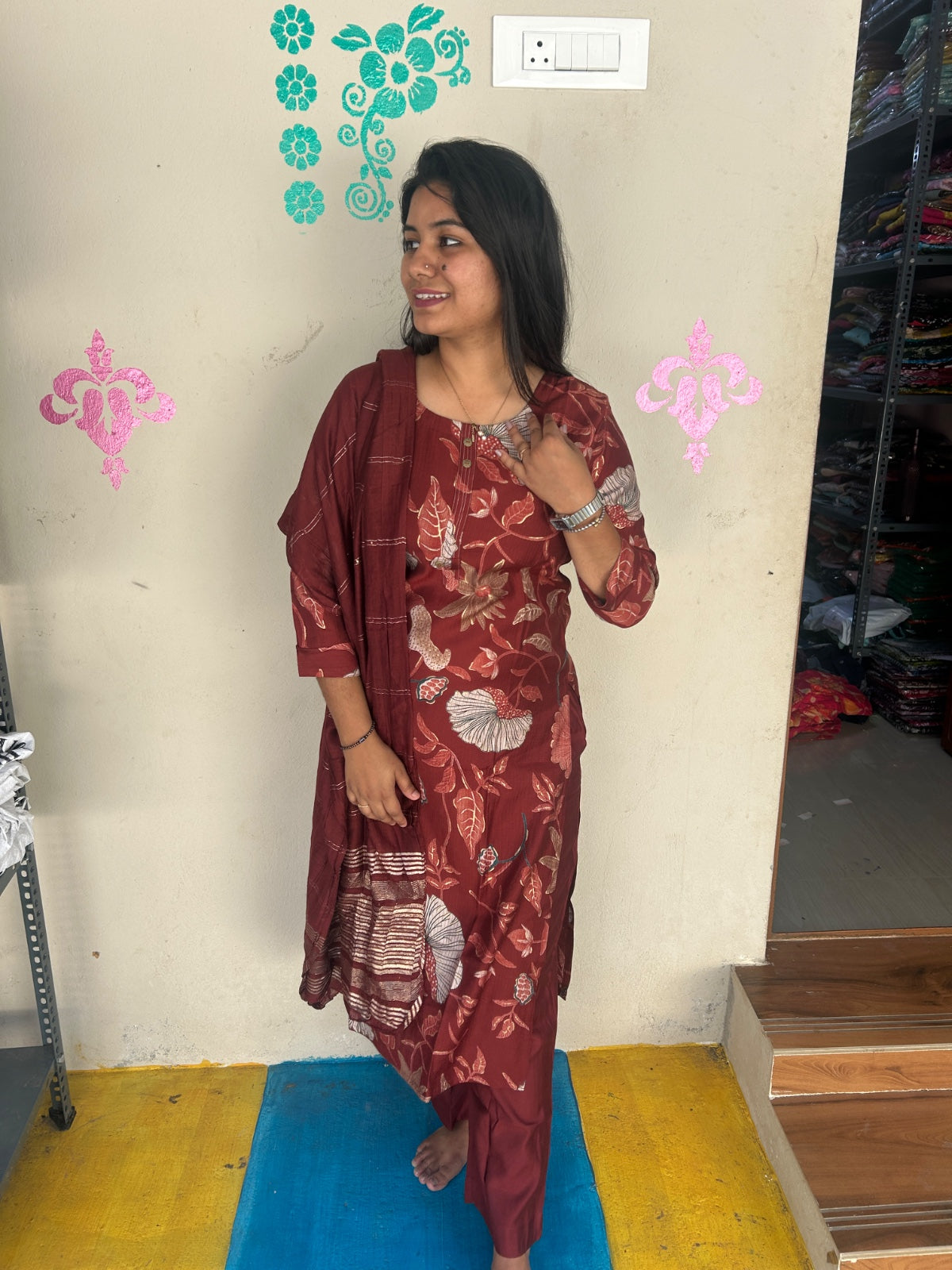 Premium Shiny Vetican Silk Kurti - SVK34