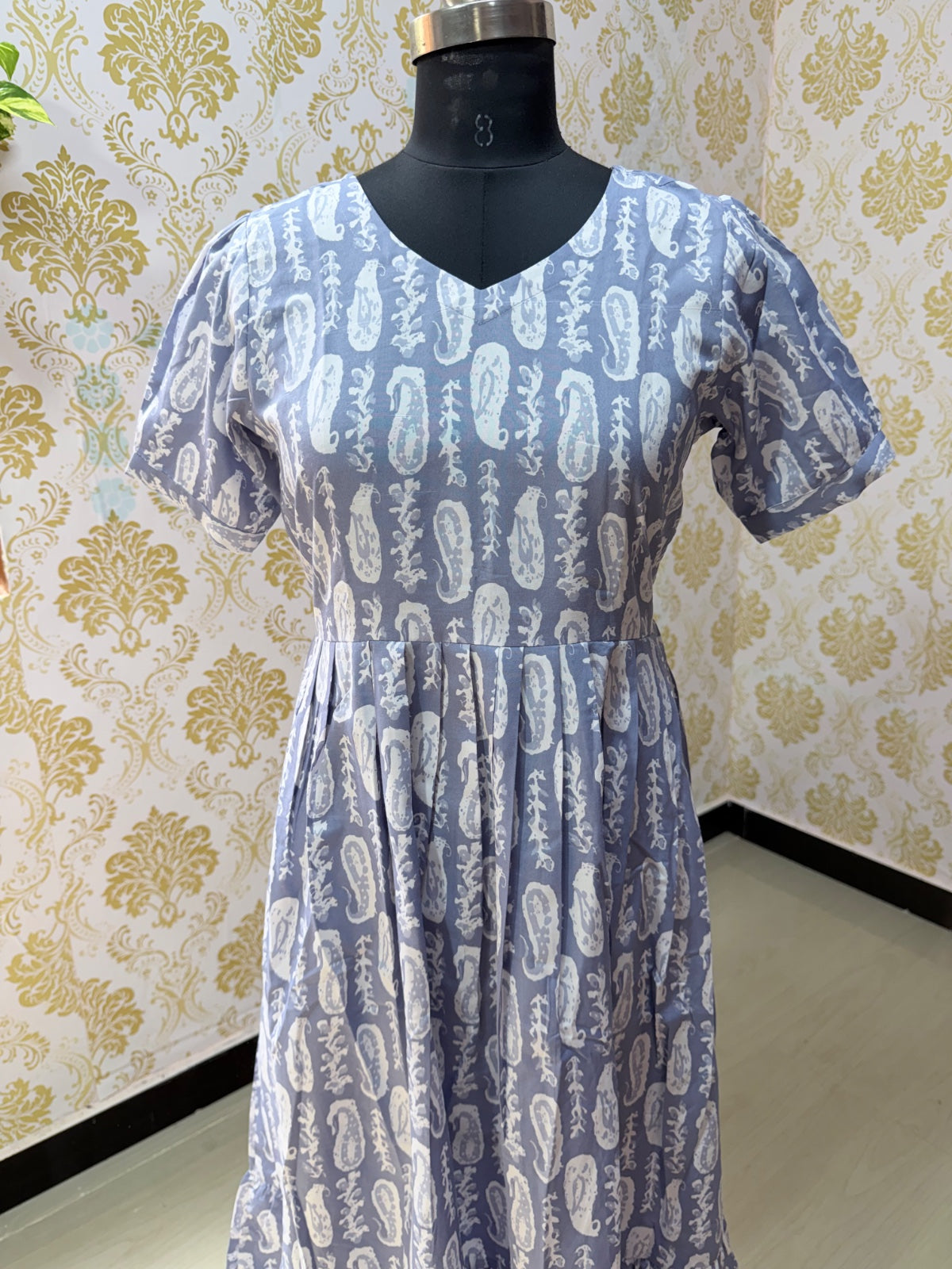 Cotton Floral Frock - CFF114