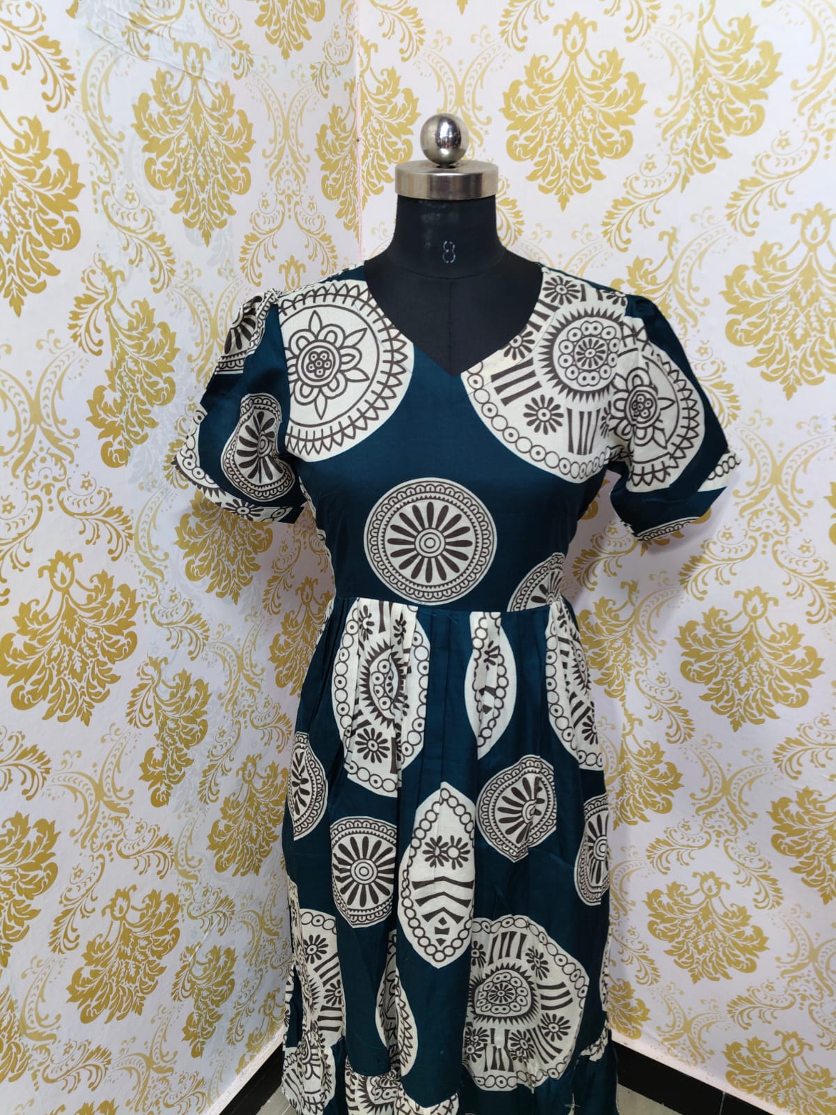 Cotton Floral Frock - CFF115