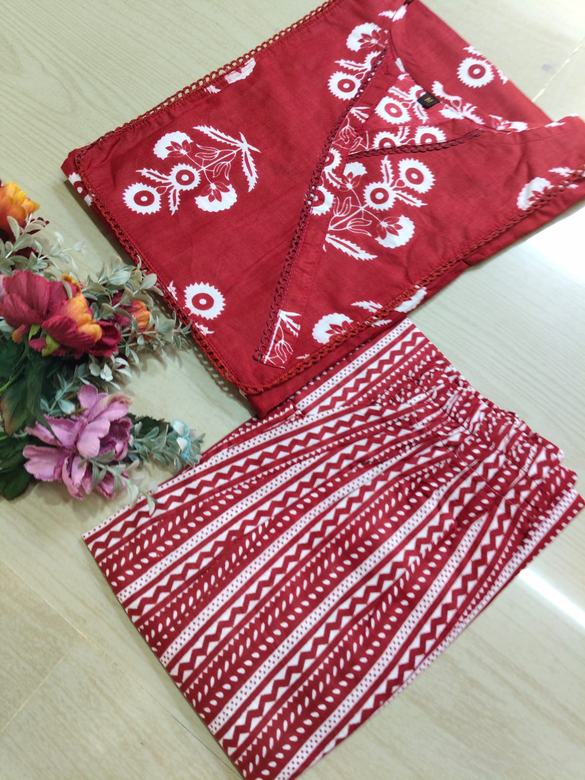 Jaipur Cotton Kurti with Pant - JCK23 (Check Our Size Chart Before Placing the Order)