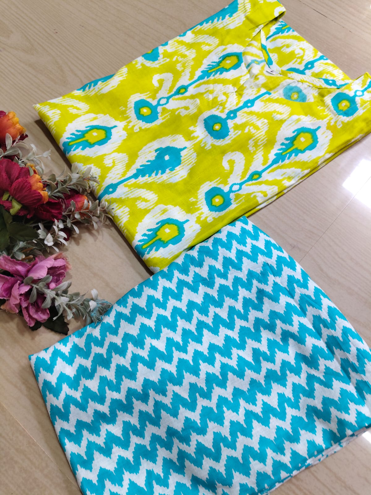 Jaipur Cotton Kurti with Pant - JCK30 (Check Our Size Chart Before Placing the Order)