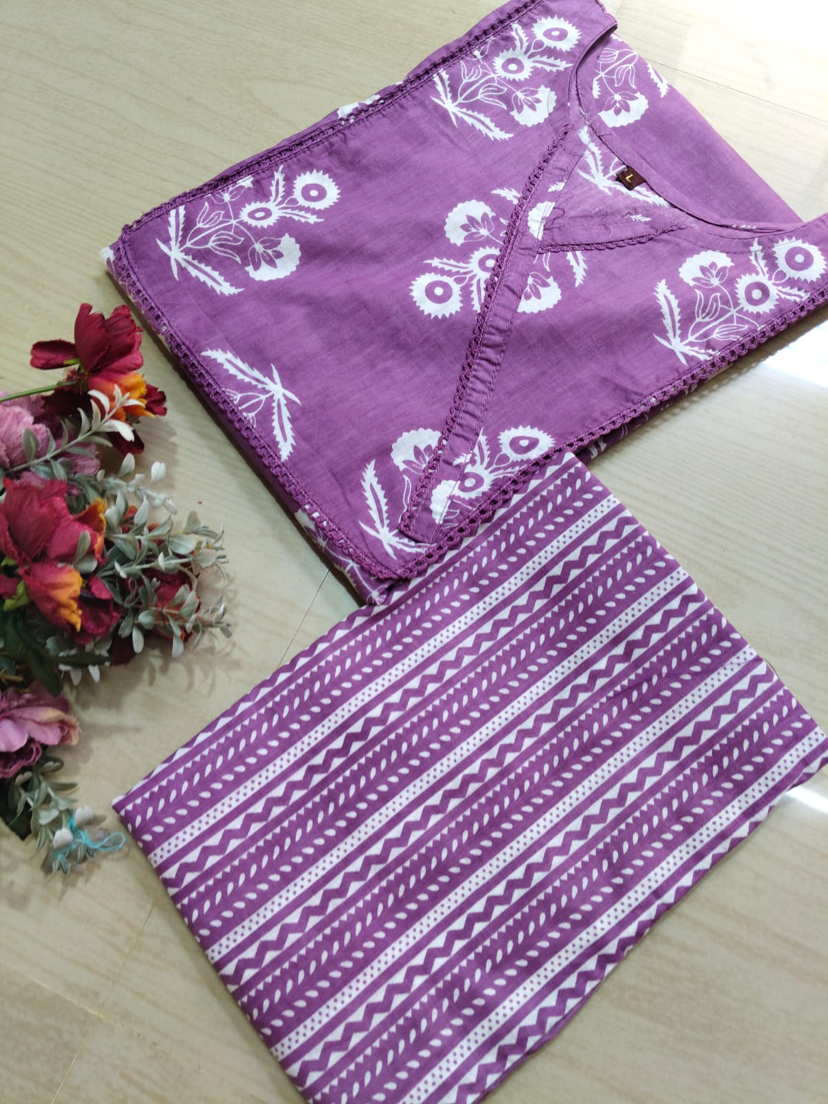 Jaipur Cotton Kurti with Pant - JCK31 (Check Our Size Chart Before Placing the Order)