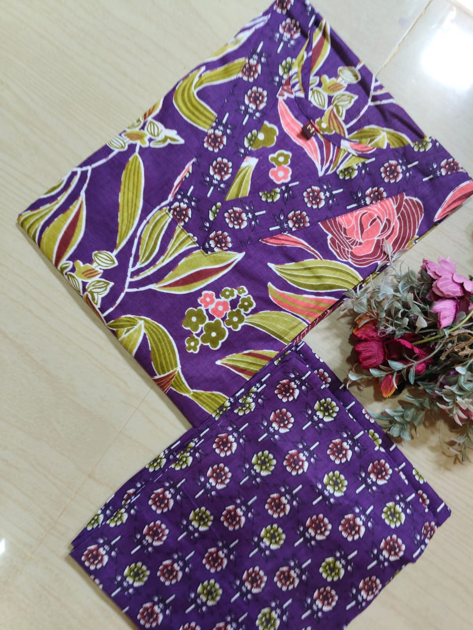 V neck Kurthi with Pant ALN18