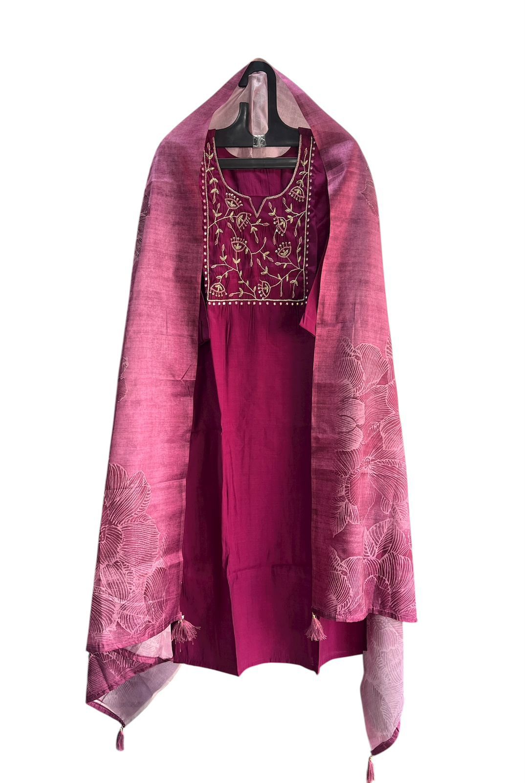 CHANDHERI SILK KURTHI SET - EW09