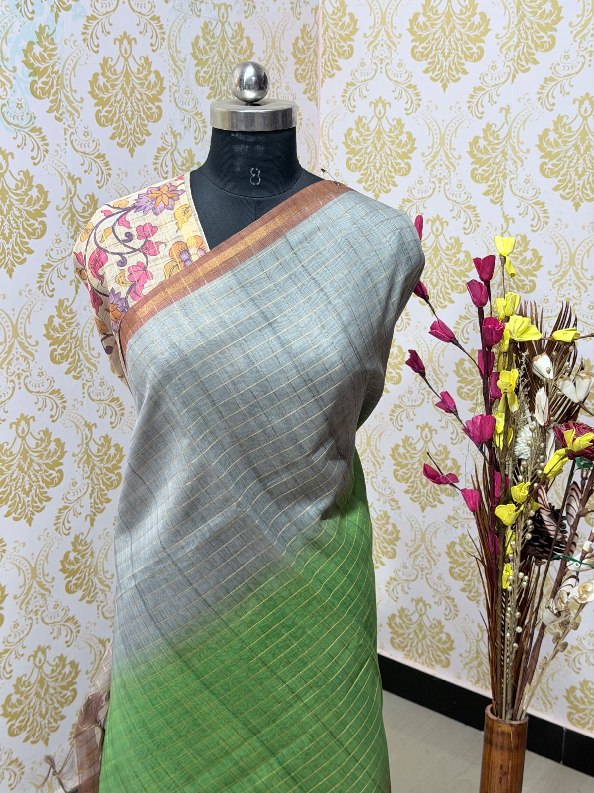 Semi tussar silk S06