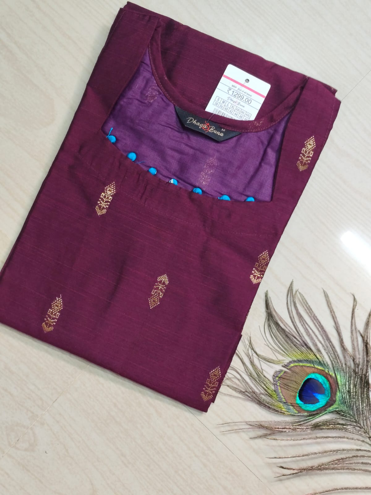 Shiny Silk Kurti SSK35