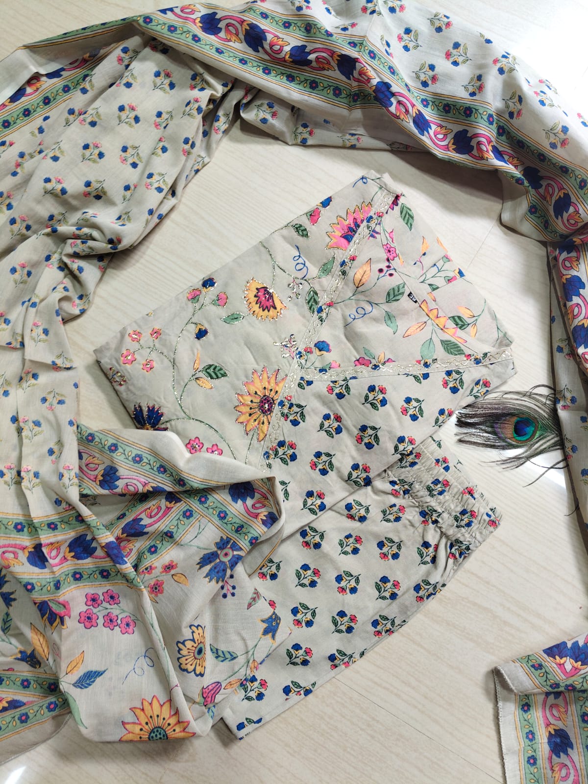 Cotton Floral Anarkali - CA42