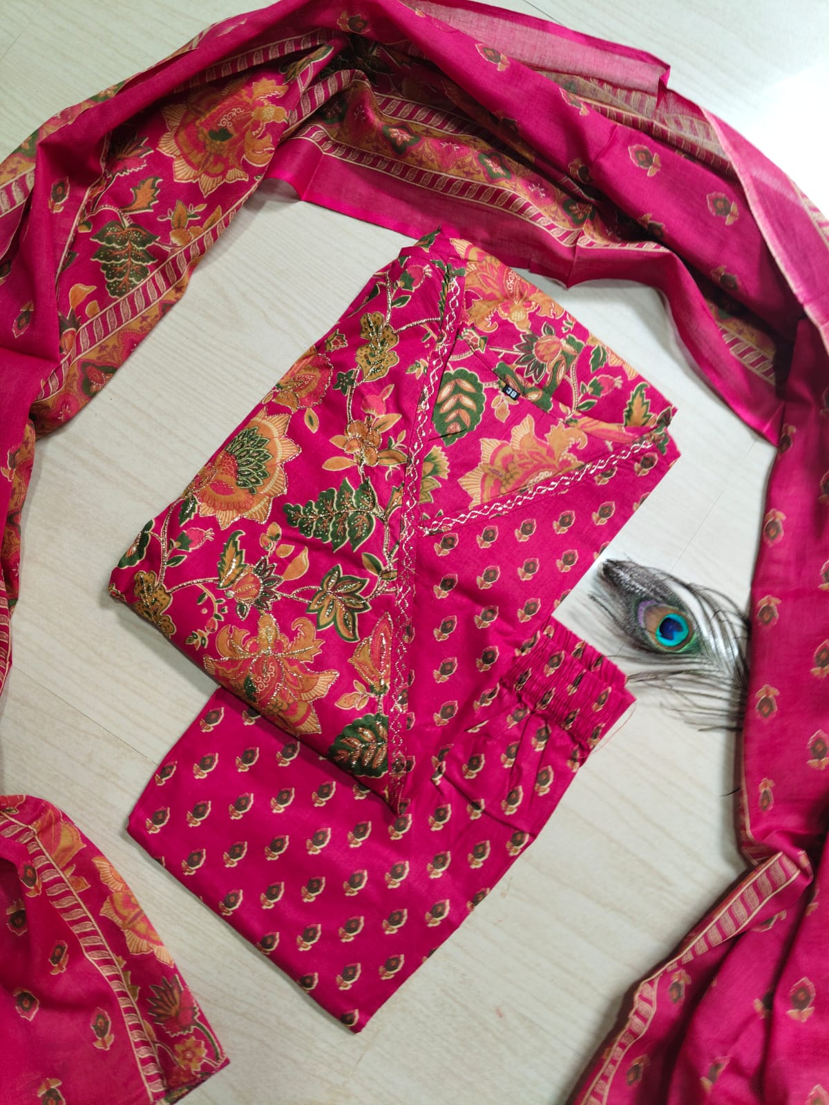 Cotton Floral Anarkali - CA41