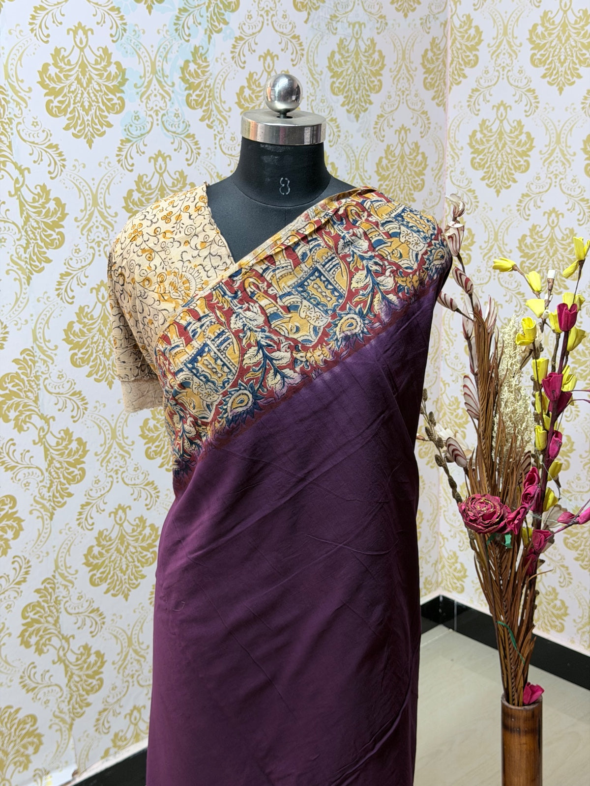 Kalamkari cottn Dyeing S22