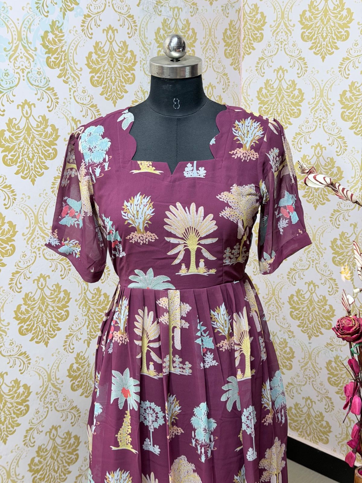 Georgette Floral Frock GFF41