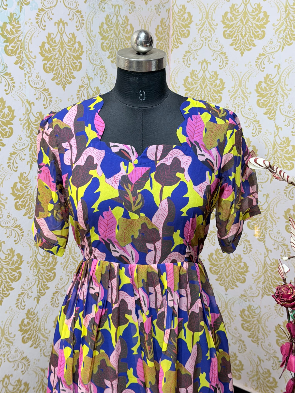 Georgette Floral Frock GFF42