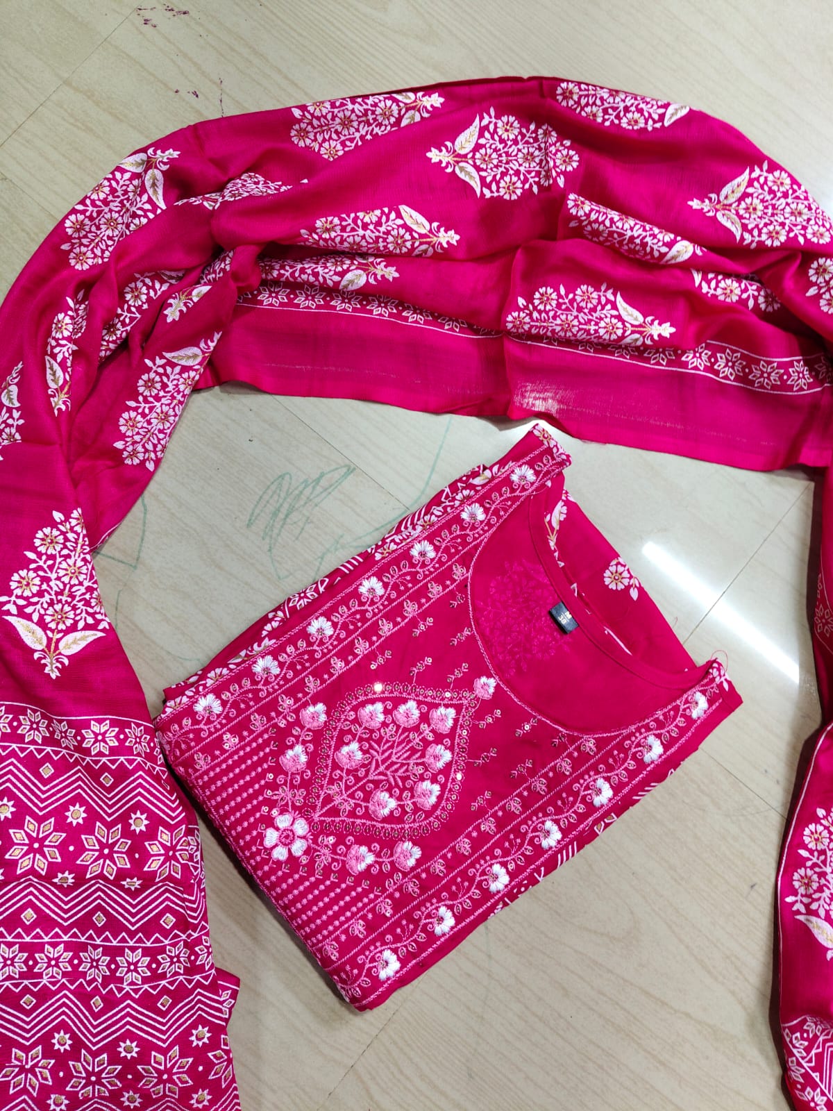Cotton Floral Anarkali - AS51