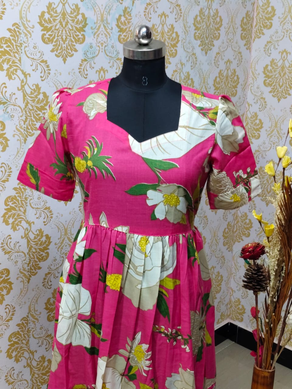 Cotton Floral Frock - CFF57
