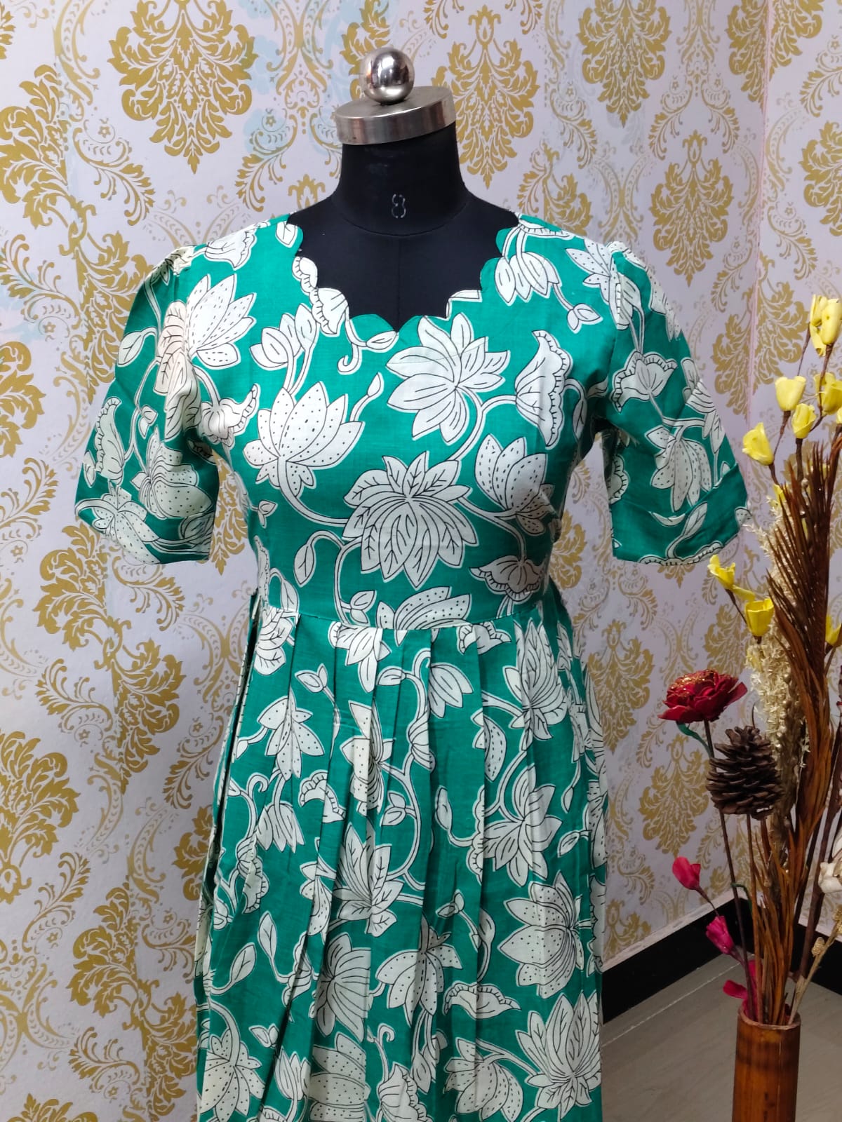 Cotton Floral Frock - CFF61