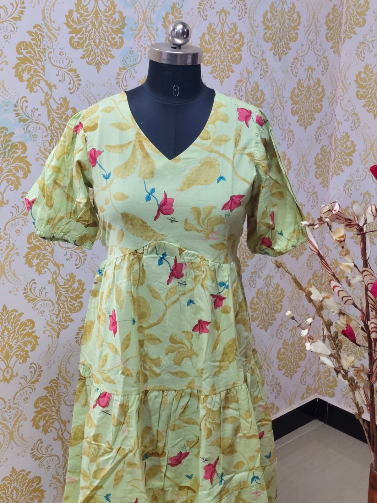 Cotton Floral Frock - CFF67