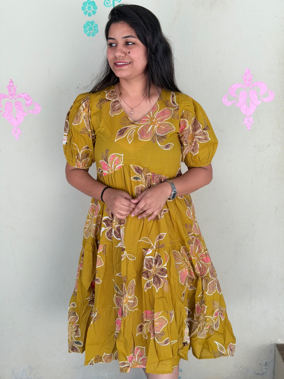 Cotton Floral Frock - CFF64