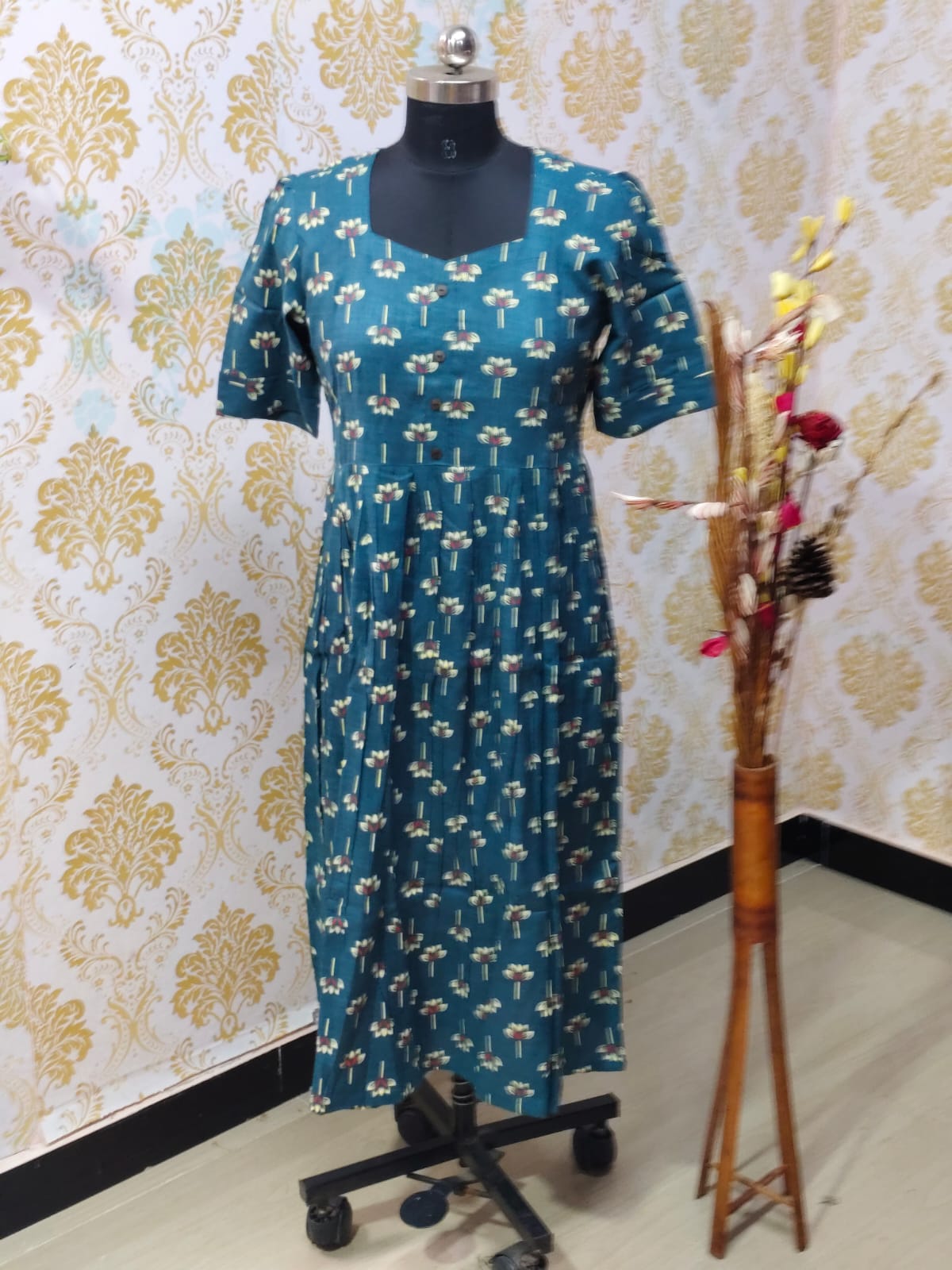 Cotton Floral Frock - CFF81