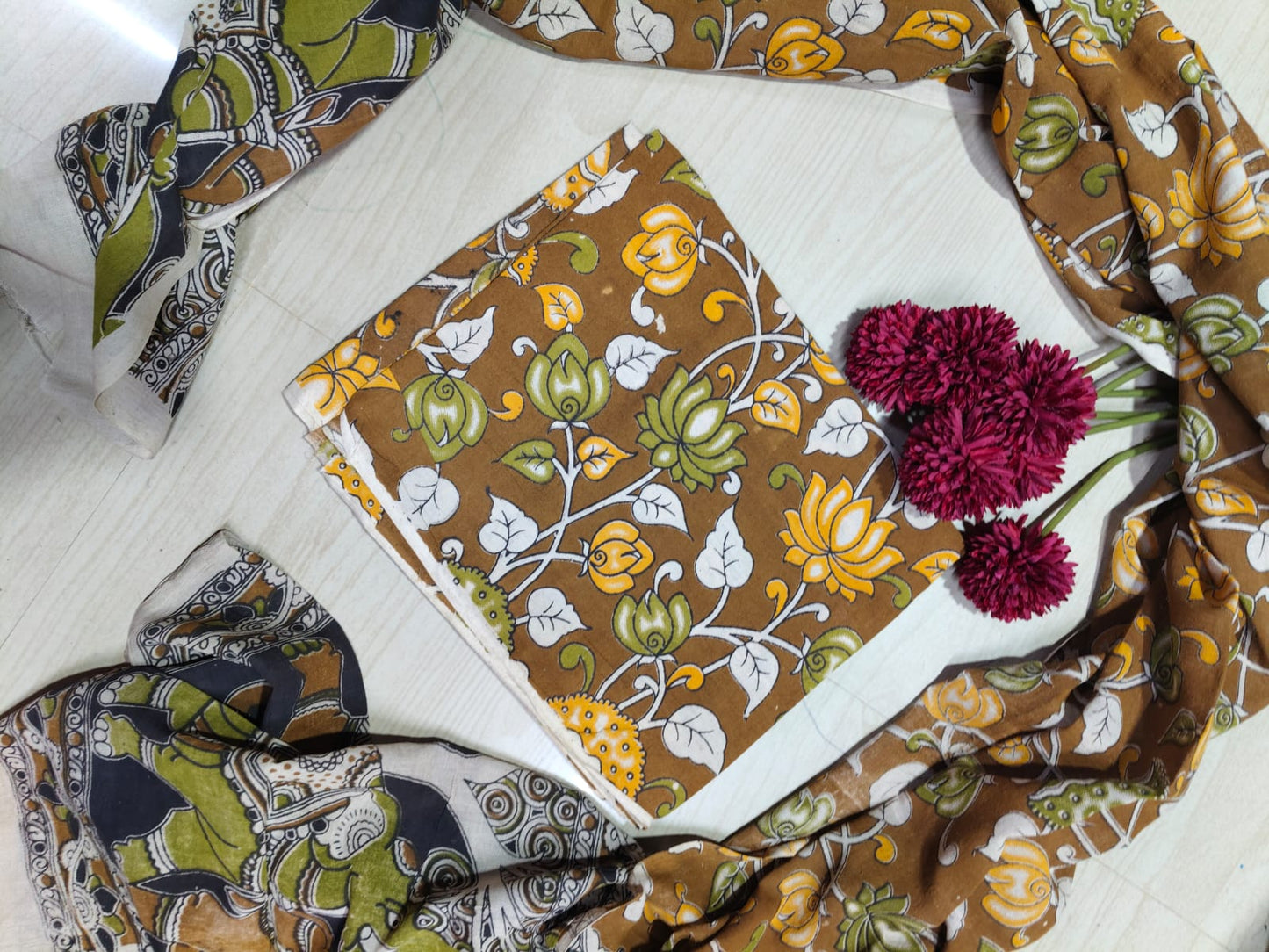 Kalamkari Top and Dupatta RS22