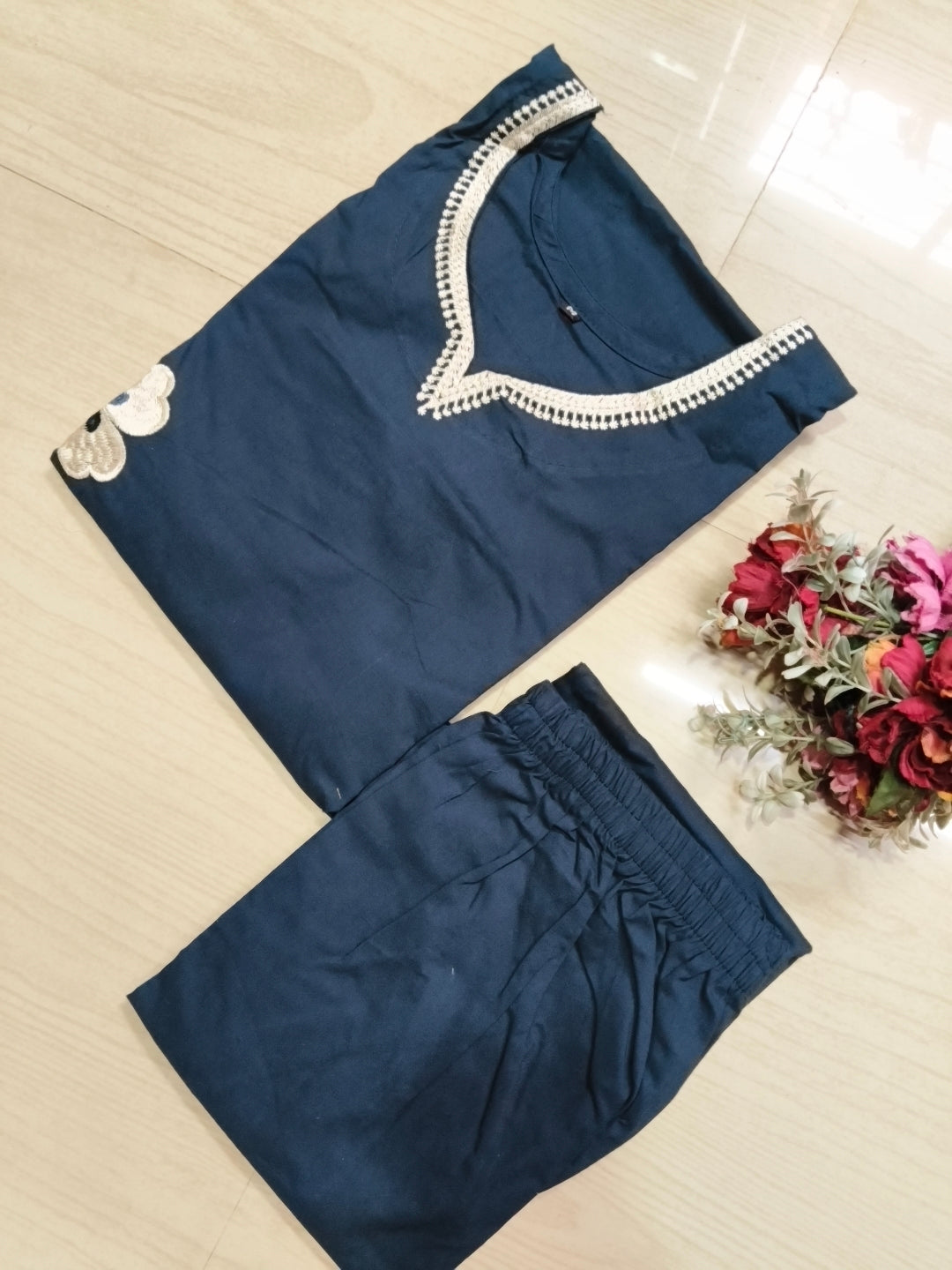 V neck Kurthi with Pant ALN63