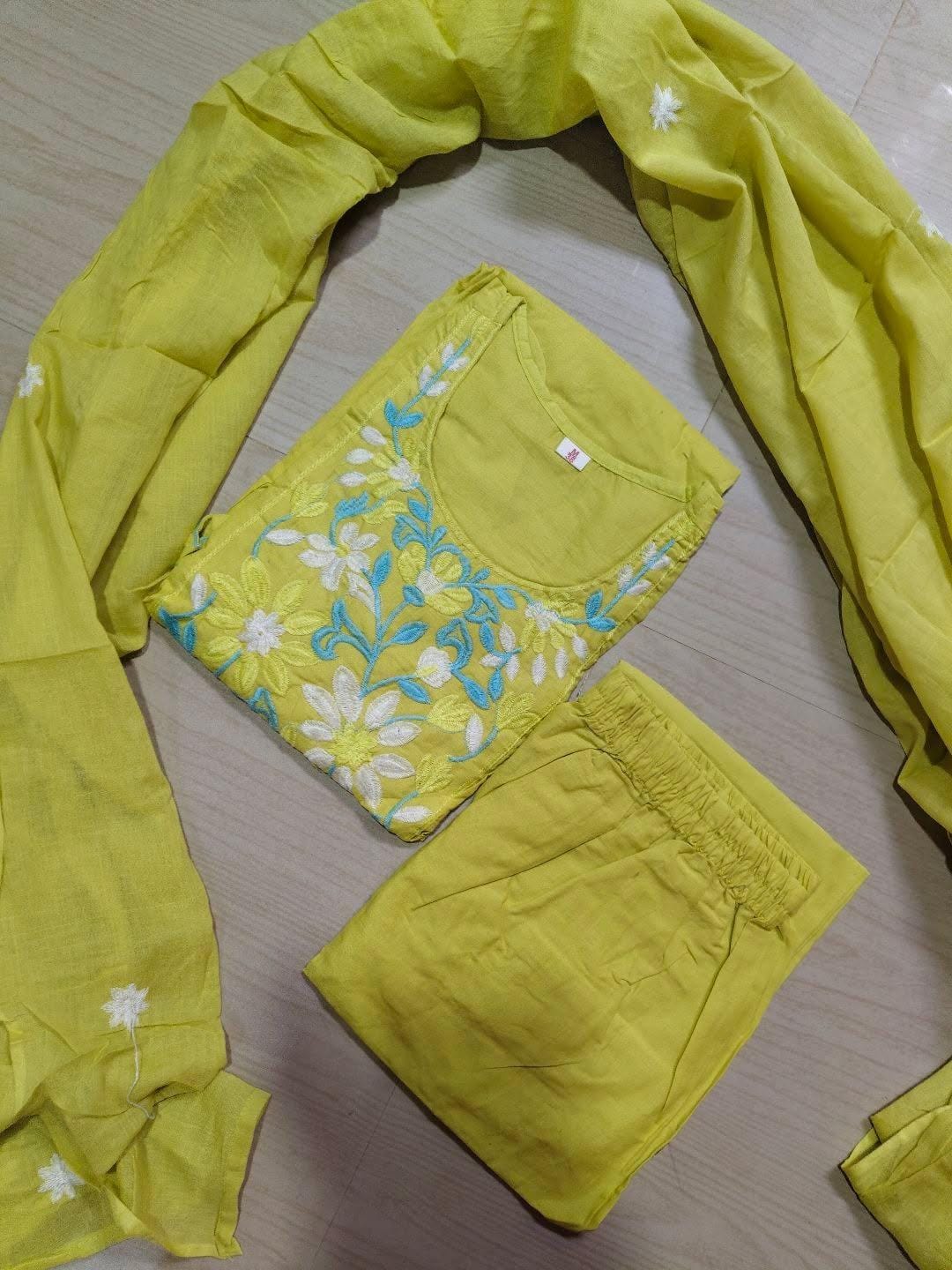Cotton Floral Anarkali - AS89