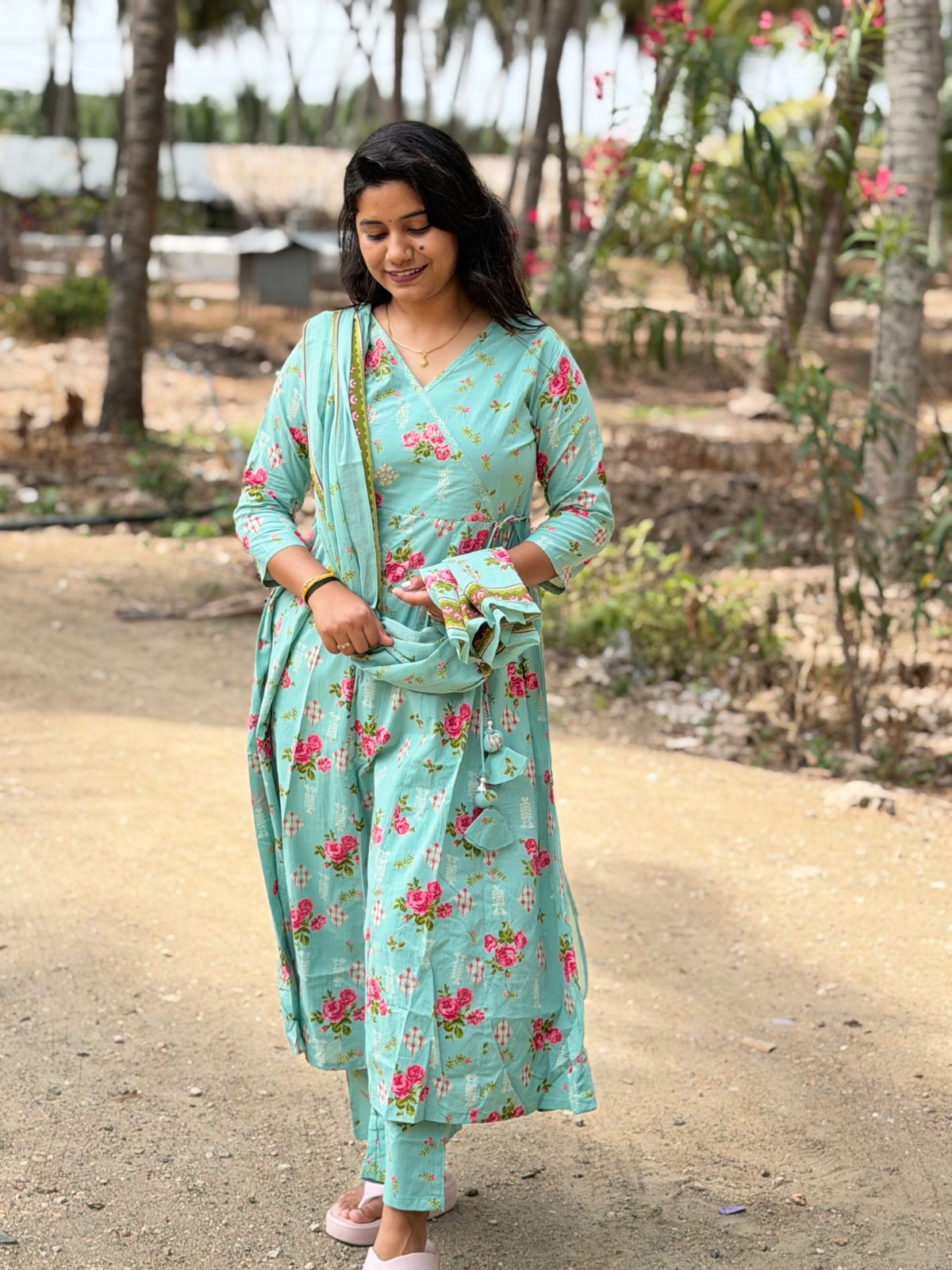 Cotton Floral Anarkali CA01