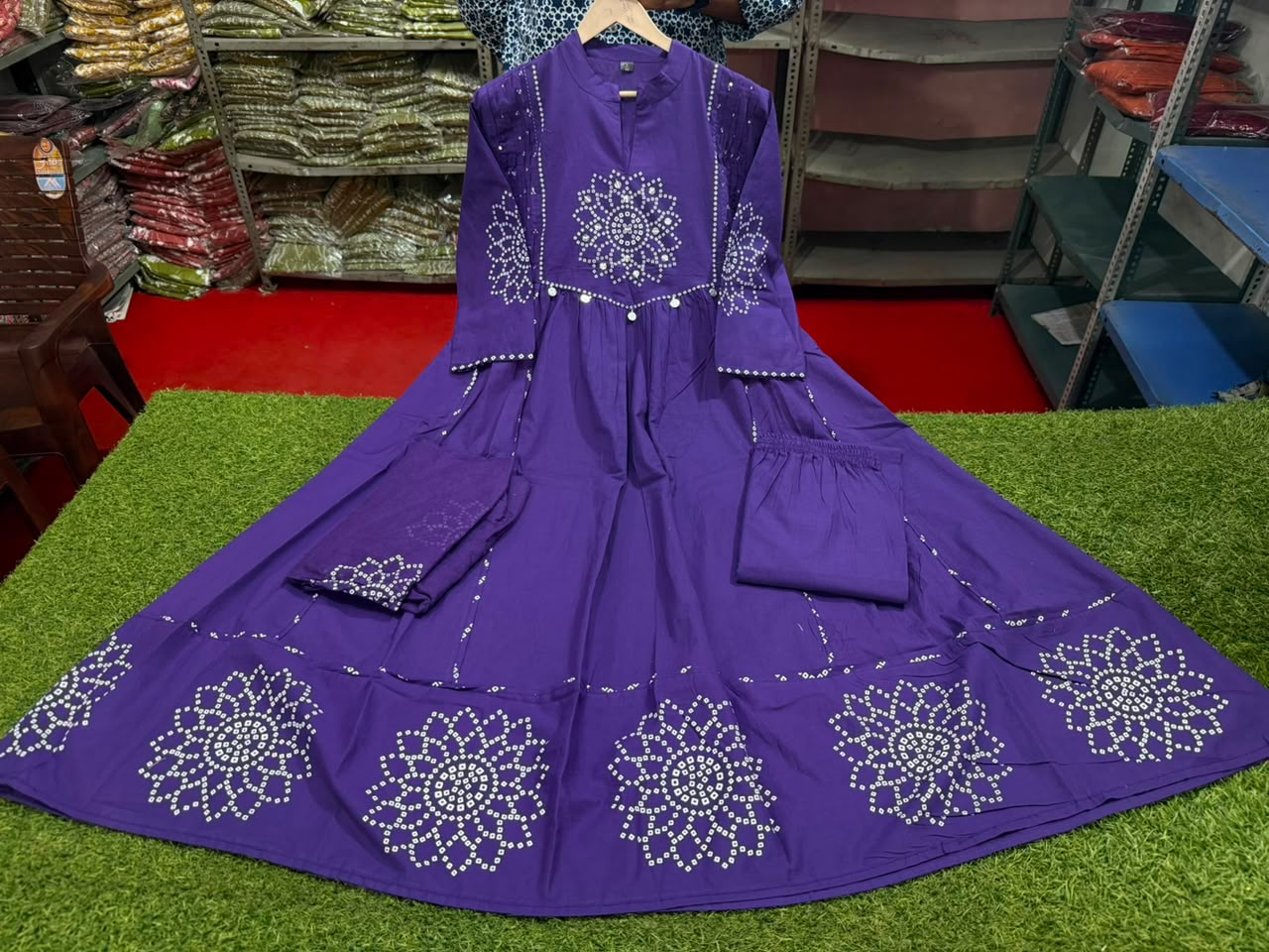 Cotton Floral Anarkali AS126 (Pre Booking - 10 Days For Delivery)